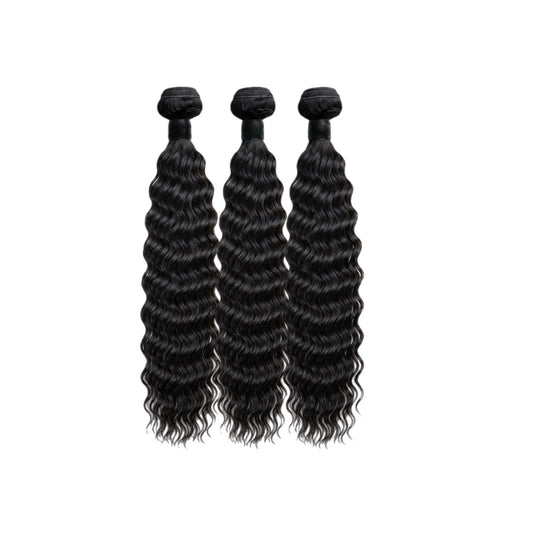 GLOSSY HAIR DEEP WAVE BUNDLE DEAL (SHIPPING)